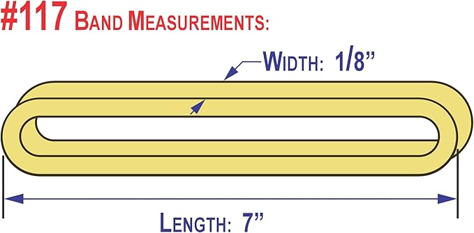 Small Quantity Rubber Bands Pack, Everyday Elastic Bands - Purchase What You Need, At A Price That You Like - Everyday Rubber Bands - Band Size: About 7" x 1/8" - 10 Bands