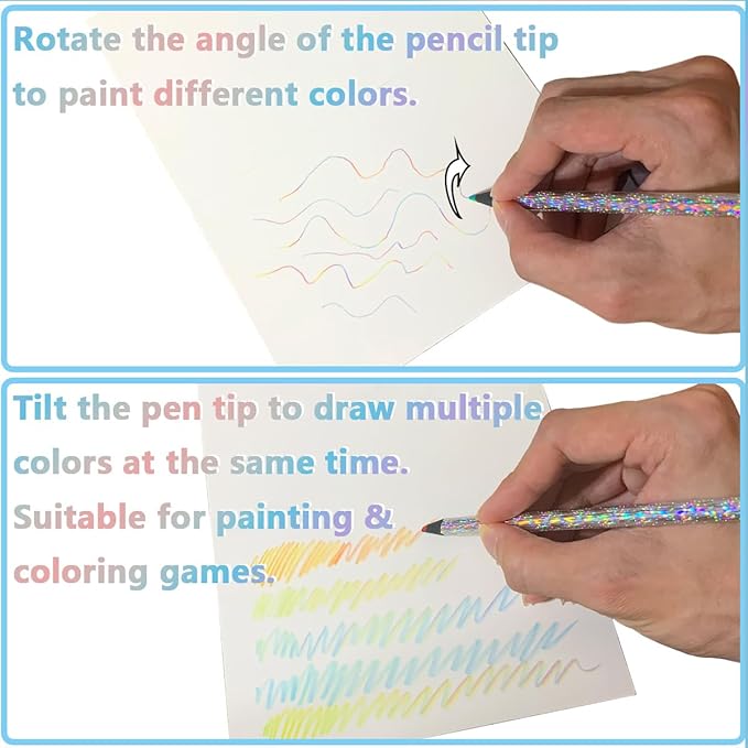 Rainbow Pencils 20pcs Multi Colored Pencils for Adult & Kids, Gift for Boys Girls Birthday Easter Halloween Christmas Stocking Stuffers