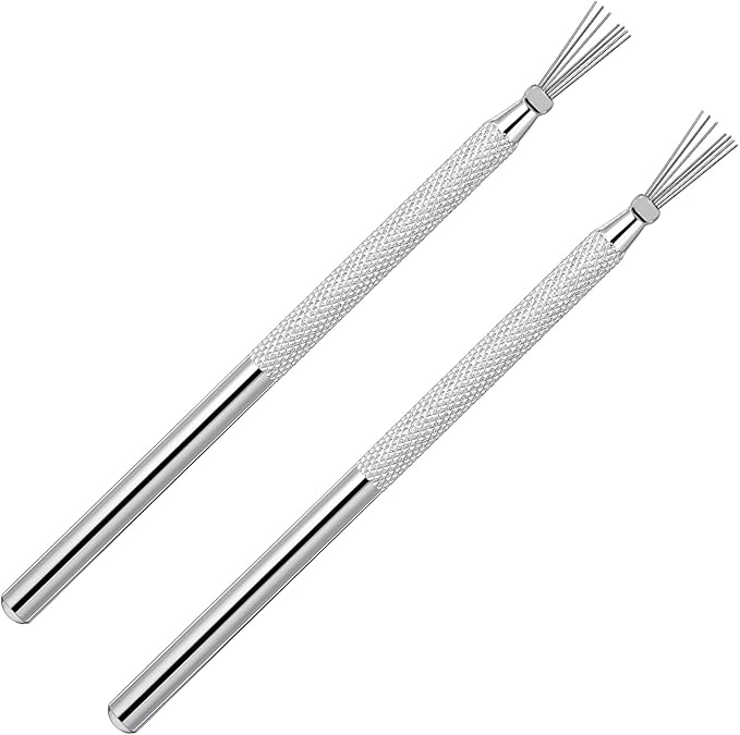 Clay and Pottery Feather Wire Texture Tools, Pottery Scoring Tool Wire Feather Texture Tool Detail Texturing Modeling Toolss for Clays Ceramics Potterys Sculpting, 2 PCS 5.1 Inch
