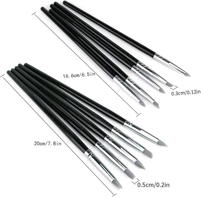 Hamineler 25 Pcs Clay Sculpting Tools Polymer Stylus Tool Set, Clay Shaping Tools Rubber Brushes Wipe Out Tool for Sculpture Pottery, Blending, Drawing