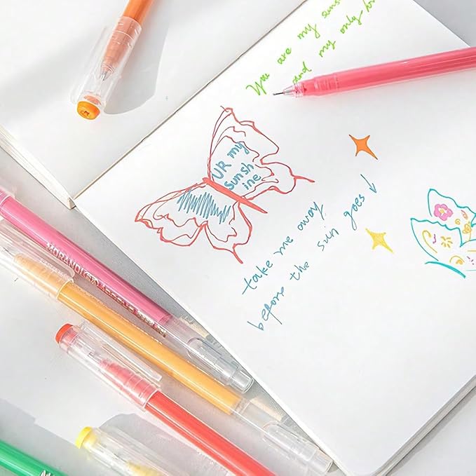 207 Colors Gel Pens with Fine Point for Adult Coloring Books, Colors Stackable Acrylic Pens for Journals, Drawing, Writing and Student Supplies