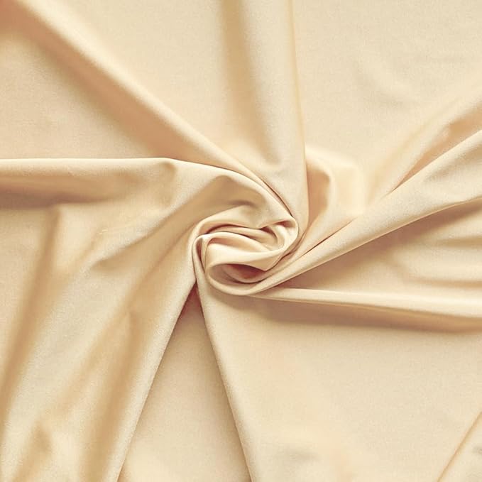 Nylon Spandex Fabric | 80% Nylon, 20% Spandex | Swimwear, Activewear Fabric | 4-Way Stretch | Sports, Dance, Yoga (Nude, 5 Yard)