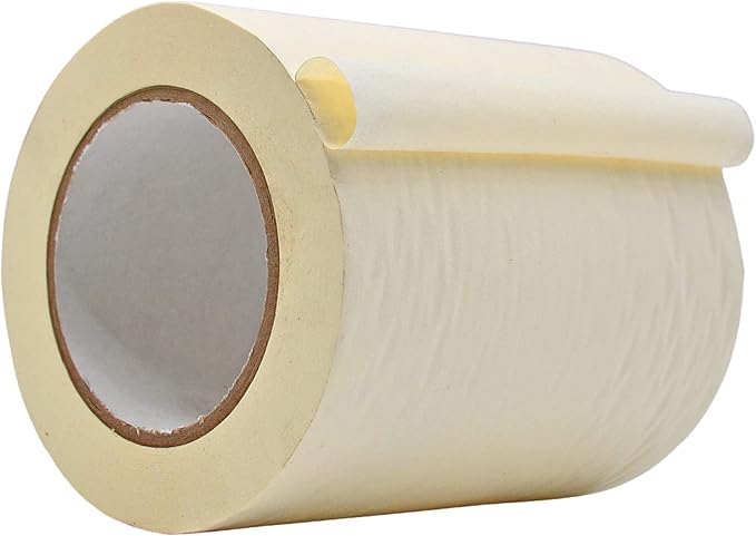 WOD MTC5 Colored Masking Tape, White, 6 inch x 60 yds. Colorful Teacher Painters Tape for Fun DIY Art & Crafts, Lab Labeling, Writable & Classroom Decorations