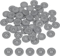 HARFINGTON 50pcs Sewing Button 23mm (7/8 Inch) 4 Holes Resin Thickened Round Crafting Replacement Buttons for Clothing DIY Crafts Decoration, Gray