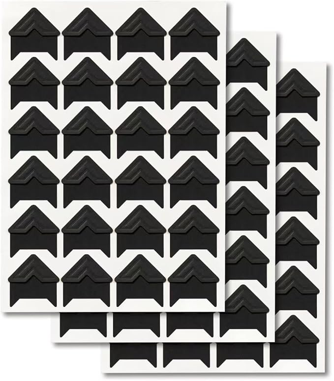 GOONAVI 480 Pcs Black Acid-Free Photo Corners Mounting Self Adhesive for DIY Photo Album, Journal & Stickers for Guestbook