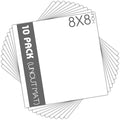 Mat Board Center, Pack of 10 8x8 White Uncut Mat Boards, Acid-Free Backing Matte Boards for Frames, Prints, Photos, Pictures