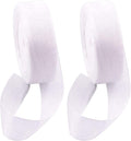 Swpeet 2 Rolls 50 Yards x 1 Inch White Shimmer Sheer Fabric Ribbons Organza Ribbon, Transparent Sheer Ribbon Chiffon Fabric Ribbons for Bouquets Wedding Birthday Decoration