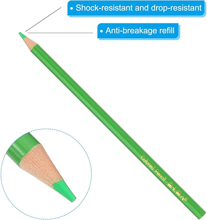 PATIKIL Grass Green Colored Pencils Set,6 Pcs Oil Color Pencils Wooden Coloring Drawing Pencil for Artists Art Painting