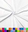 Nylon Spandex Fabric | 80% Nylon, 20% Spandex | Swimwear, Activewear Fabric | 4-Way Stretch | Sports, Dance, Yoga (White, 5 Yard)