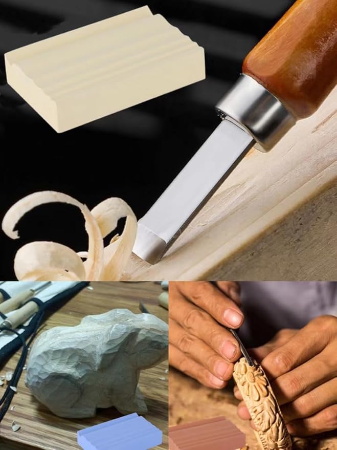 Sharpening Stones for Wood Carving Tools - Whetstones Wood Carvers Sharpener -Gouge Sharpening Stone 280 & 1000 & 3000 Grit