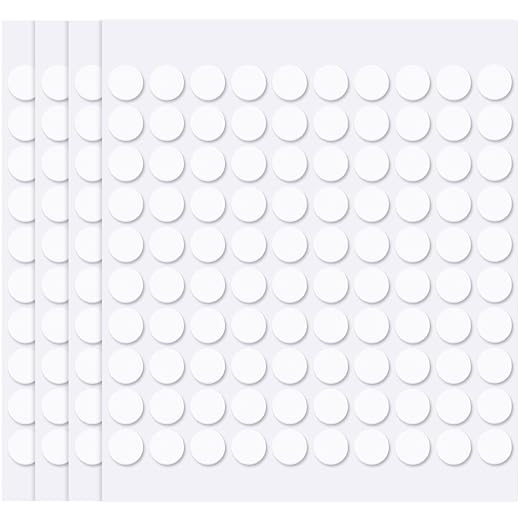 400pcs Double Sided Foam Dots, Self-Adhesive Mini Foam Dot Circles, Round EVA Tape for Wall Decoration Poster Greeting Cards Birthday Cards Invitation DIY Crafts- White