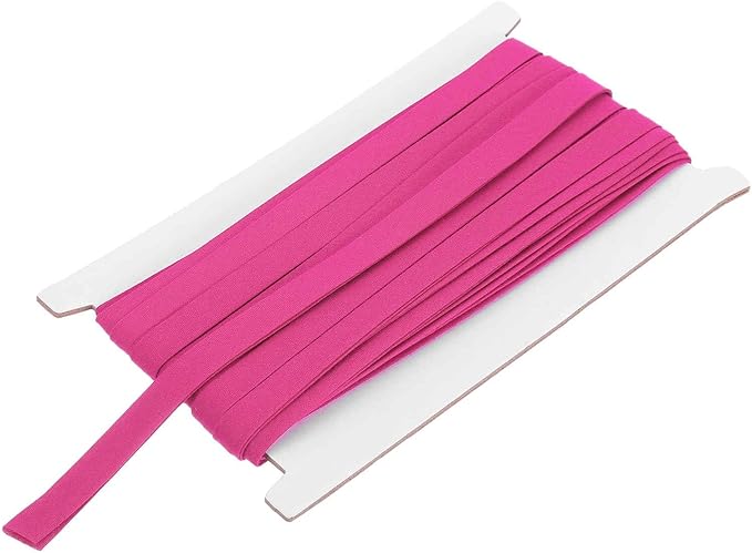 MECCANIXITY 2/5 Inch Double Fold Bias Tape Continuous Bulk Bias Tape for Sewing, Seaming Quilting Hemming Binding Crafts (Rose Red 12 Yards)