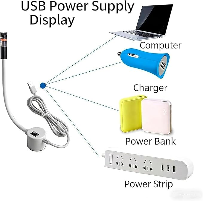 Magnetic Positioning Quilting Laser Light For Sewing Machine, Usb Red Line Positioning Quilting Light With Line/Cross/Dot, 360° Flexible Hose, Sewing Machines Precision (Dots (red light),5WM)