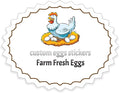 2,2.5,3,3.5,4inch Custom Carton Stickers Labels for Chicken, Personalized Chicken Egg Carton Packaging Sticker Label (Shape 4)
