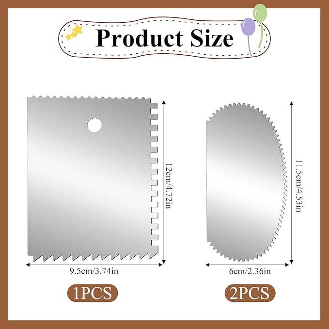 Yuomeaz 3 Pcs Metal Pottery Ribs, Stainless Steel Rib for Pottery, Serrated Rib Ceramics Tools, Serrated Clay Scraper for Potterys Sculpture