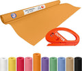Orange Kraft Paper Roll 48" x 1200" (100 feet) with Cutter - USA-Made Gift Wrapping Paper for Packing, Moving, Shipping & Crafts/Arts - 100% Recyclable Natural Craft Material by IDL Packaging