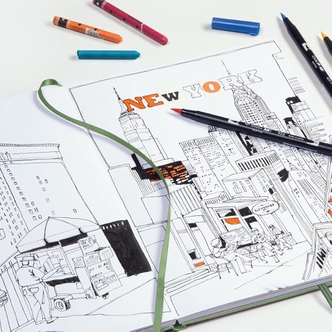 Leuchtturm1917 - Medium Landscape Hardcover Sketchbook (Sage) - 112 Pages of 150g/m² Paper