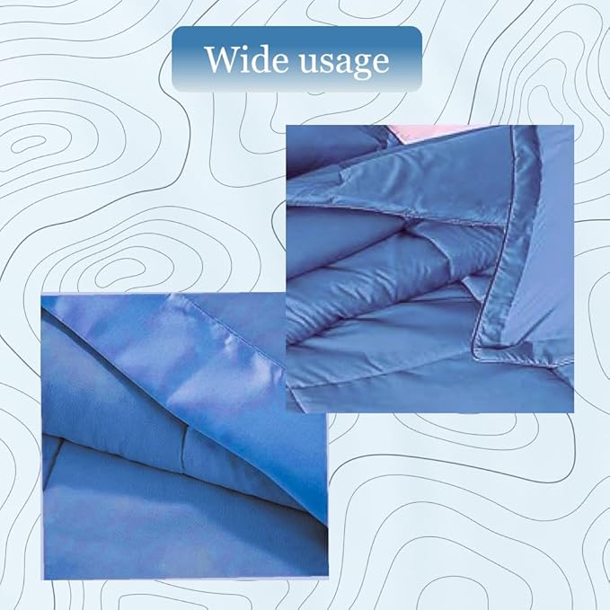Medium Blue Satin Blanket Binding 2 Inch x 4 3/4 Yards Single Fold Tape for Quilt Edging Blue Smooth Finish Easy to Sew On Durable Trim Material Ideal for Blanket Crafts DIY Projects Sewing