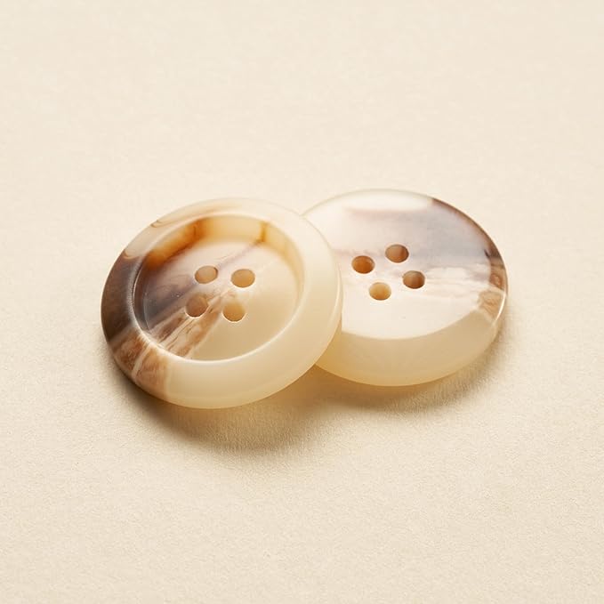 Sewing Buttons - Craft Buttons, 5 Sizes of 100 Pcs Versatile Buttons for Sewing, DIY Projects and Holiday Decoration (Ecru)