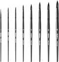 Nicpro 8pcs Watercolor Paint Brushes, Round Pointed Tip Paint Brush Set, Professional Soft Synthetic Squirrel Paint Brushes, Artist Painting Brushes for Watercolor, Inks, Gouache, Acrylic, Oil
