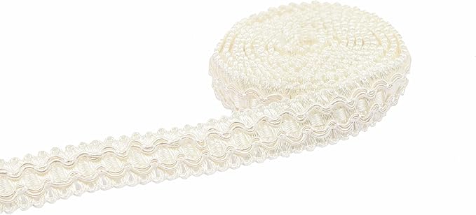 Gimp Braid Fabric Trim, 0.7 Inch / 10M (10.9 Yards), Curtain & Upholstery Trim for Sewing, Polyester, DIY Crafts, Costume, Home Decorative