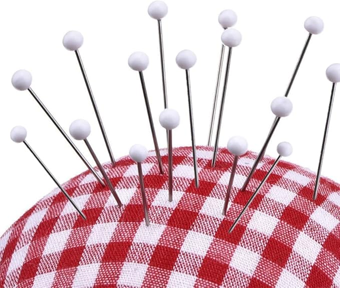 250 Pcs 1.5 Inch White Sewing Pins Ball Glass Head Pins Straight Quilting Pins for Dressmaker, Jewelry DIY Decoration, Craft and Sewing Project