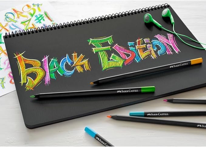 Faber-Castell Black Edition Colored Pencils, Classic 1 Count (Pack of 12)