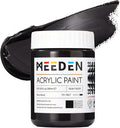 MEEDEN Mars Black Acrylic Paint: 300ml/ 10oz Heavy Body Gloss Black Paint - Thick Art Paints for Professional Artists Painting on Canvas