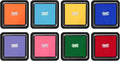 8 Colors Washable Stamp Pad for Finger Paint, Latex Foam Fingerprint Inkpad, Water Base Ink Stamps Pads (8 Colors)