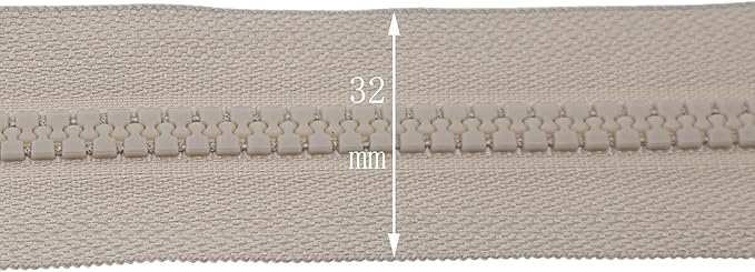 #5 32 Inch Separating Jacket Zippers 2PCS Plastic Bulk Zippers for Coats Sewing Crafts, Gray YIGUANXIN