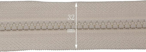 #5 7 Inch Separating Jacket Zippers 2PCS Plastic Bulk Zippers for Coats Sewing Crafts, Gray YIGUANXIN