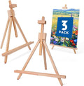 ESRICH 3 Pack Easels for Painting,Tabletop Easel A-Type Adjustable Table Easels for Painting, Holds Highest to 21" Canvas Portable Suitable,Paint Easel for Artists, Beginners, Students