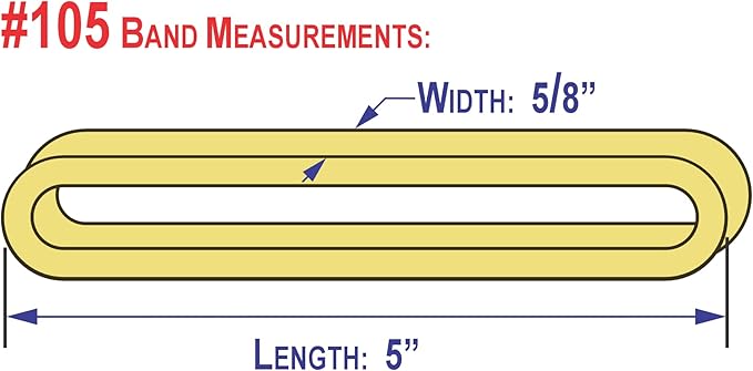 Small Quantity Rubber Bands Pack, Everyday Elastic Bands - Purchase What You Need, At A Price That You Like - Everyday Rubber Bands - Band Size: About 5" x 5/8" - 4 Bands