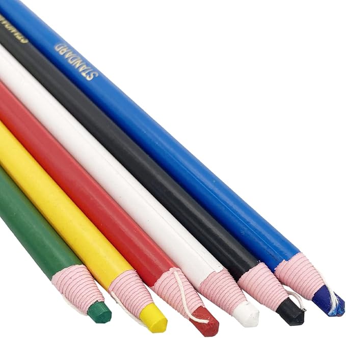 Sewing Pencils 6 PCS Colors Invisible Erasable Fabric Pencils For Leather Cut Marks, Student Drawing, Tailor Mark