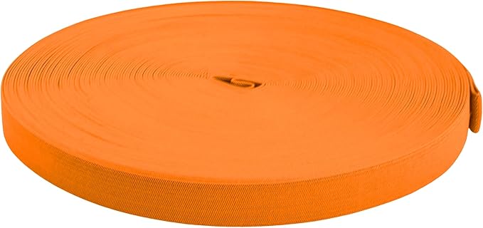 Mandala Crafts Wide 1/4 Inch Orange Elastic Bands Spool for Pants Waistbands Sewing and DIY Crafts, 153 YD Stretchy Flat Fabric Strap Knit Elastic Band for Wig