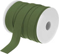 MECCANIXITY 1 Inch Double Fold Bias Tape Polyester Continuous Bulk Bias Tape for Sewing,Seaming Quilting Hemming Binding Crafts (Dark Green 25 Yards)