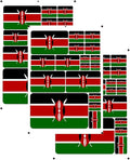 vmcoatdu Kenya Flag Laser Printing Sticker 3 Pcs Decal in Multiple Sizes Stickers (Green Kenya)