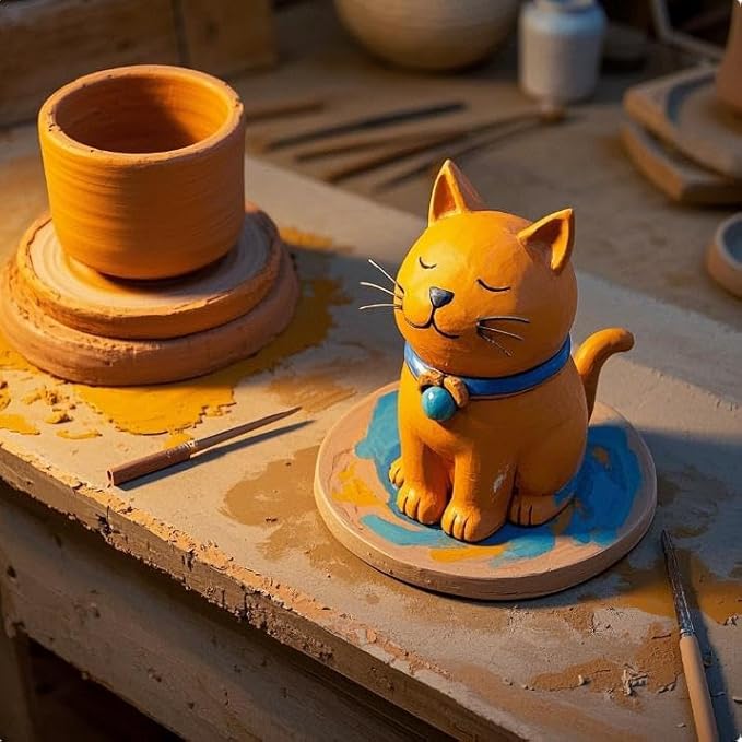 ZEHIQ Premium Air Dry Clay-2.2 lbs Natural White Pottery Clay for Wheel Throwing, Hand Building, Sculpting Molding | No Baking Required, Self-Hardening | Beginner & Professional Artist Supplies(White)