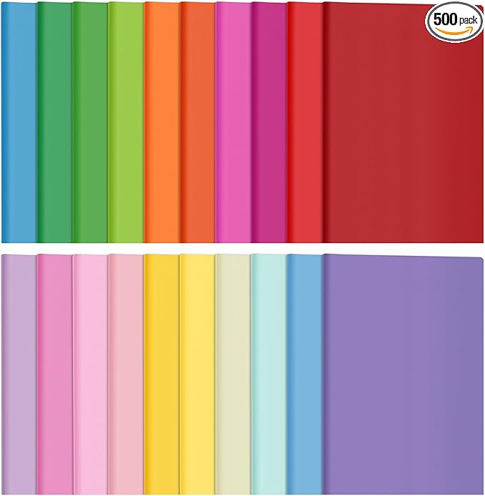 Qilery 500 Sheets Colored Rainbow Tissue Paper Bulk for Gift Bags 15 x 20 Inch Acid Free Packaging Wrapping Decoupage Paper Sheets Easter Wedding Rainbow Party Decoration DIY Flowers, Pom Poms