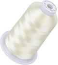 Simthread 5500Yds Embroidery Thread, 5000M High-Yardage 40WT 100% Polyester Thread – 170+ Vivid Colors, High-Speed Rated – Compatible with Brother, Singer, Janome & More - Soft Sunlight S018