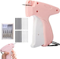 Portable Hemming Tool, Handheld Portable Sewing Machine, Includes 5 Needles, 1000 White Glue Needles& 1000 Black Glue Needles, For Quick Hemming & Repairs (Pinkish White)