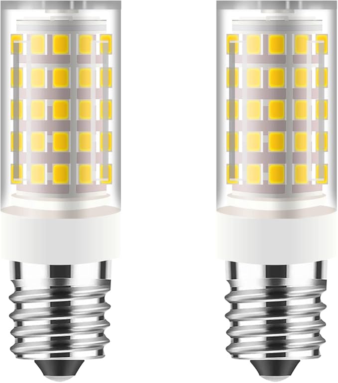 Sewing Machine LED Light Bulb No Flicker 5/8" Base Screw in Type – 15 Watt 120 Volt Halogen lamp Replacement (2Pcsk, Warm White)