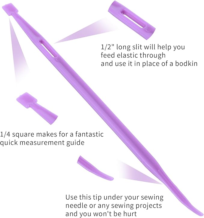 Purple Thang Sewing Tools, 5 Pcs Stuffing Tools, Versatile Gadgets for Quilting & Craft Projects Ideal for Sewing Kits, with Purple Storage Bag