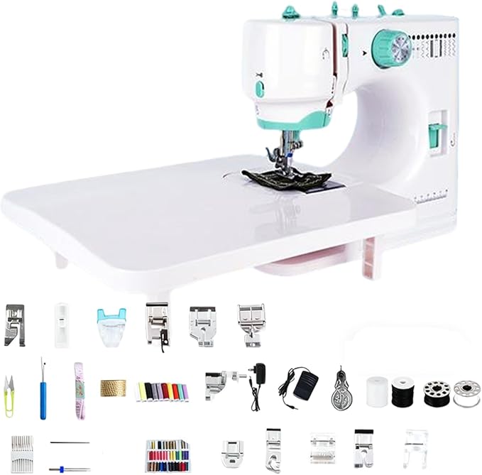 Compact Home Electric Sewing Machine, Sewing Machine for Beginners with 12 Built-in Stitches, Portable Cordless Handheld Twin Needles SewingMachine for Adults, Home Mending & Crafting (B)