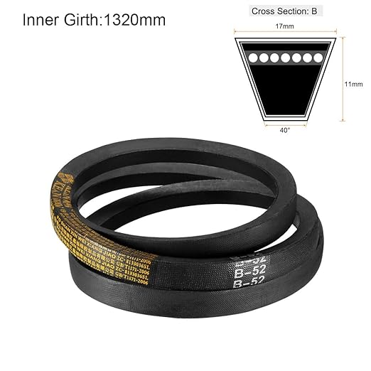 uxcell B-52 V-Belts 52" Inner Length, B-Section Rubber Drive Belt