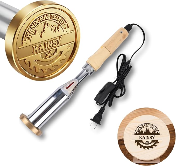Custom Electric Branding Iron for Wood Leather Food, Personalized Metal Burger Stamp for Plastic, Wood Burning Monogram Stamp, Durable Wood Burning Tool with Letter Stamps for BBQ Wedding Gifts