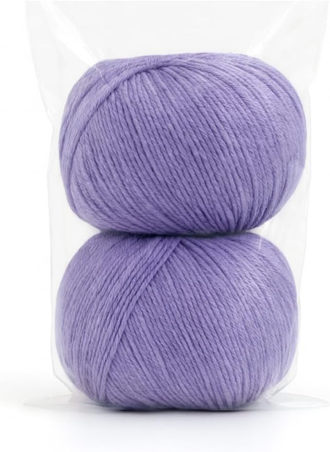 Harmony Cotton Yarn by Yarneverse – 2-Pack Soft Fine Weight (#2) 60% Cotton / 40% Acrylic (50g / 165m Each – Total 100g / 330m) (2, 420)