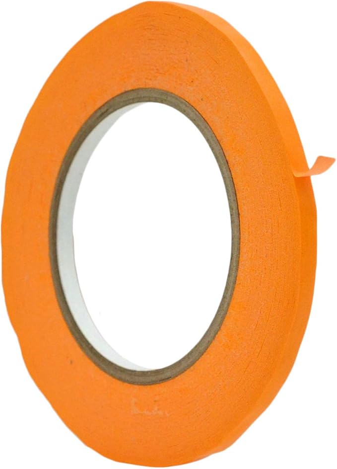 WOD CFTC6 Console Artist Tape Made in USA Orange, 1/4 inch x 60 yds. Flatback Paper Marking/Labeling Tape Residue Free, for Watercolor Paper to Prevent Tearing