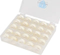 Simthread 25pcs White Prewound Bobbin Thread Size L (SA155) 60WT for Brother Husqvarna Pfaff Embroidery Thread Sewing Thread Machine with Clear Storage Plastic Case DIY