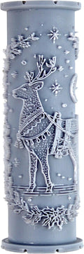 Reindeer Clay Texture Roller (4") - Christmas Set #01 - Embossing Pattern Roller for Polymer & Ceramic Clay, Pottery & Crafts